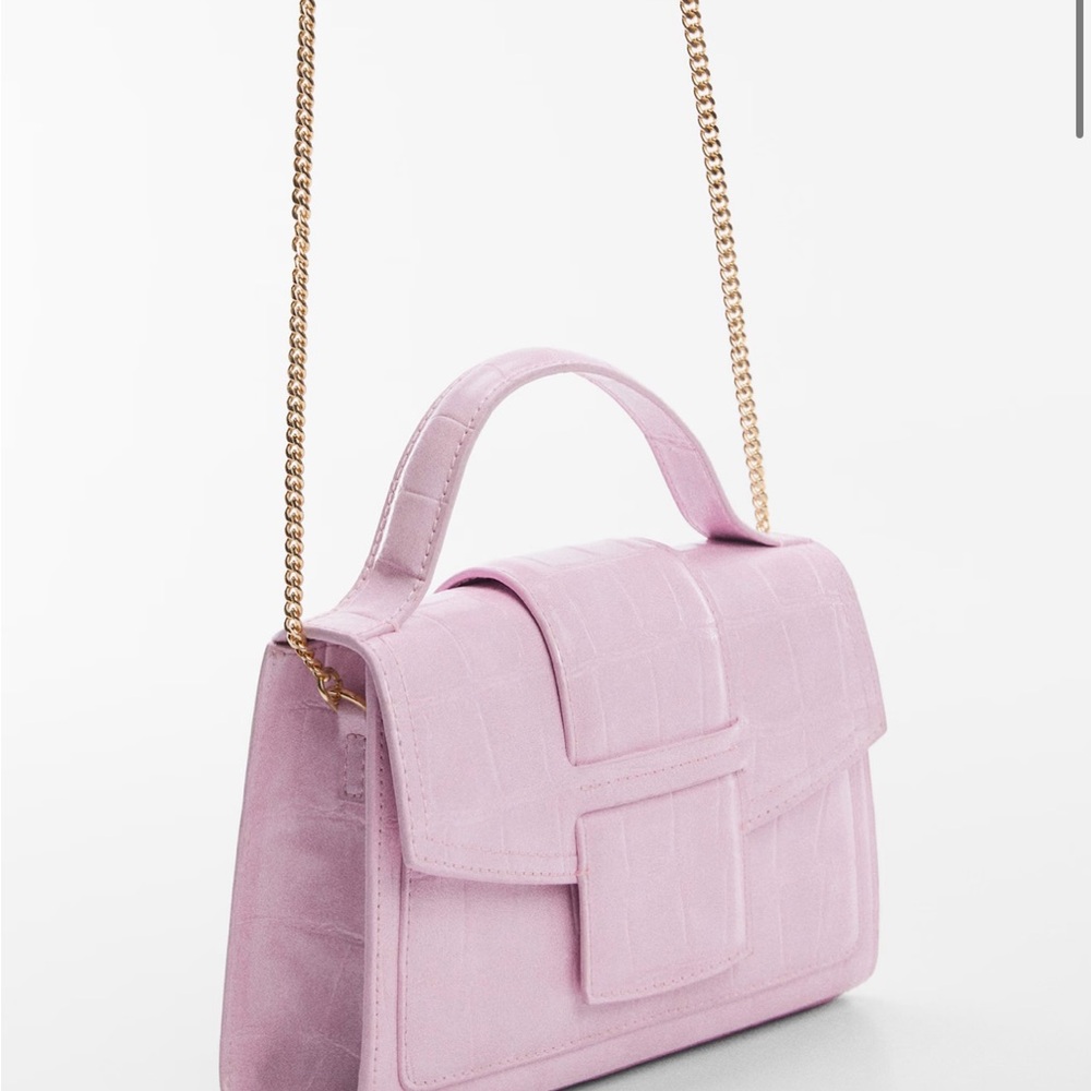 Mango Flap Chain Bag Crossbody Handbag Purse in Light Pastel Purple USED ONCE